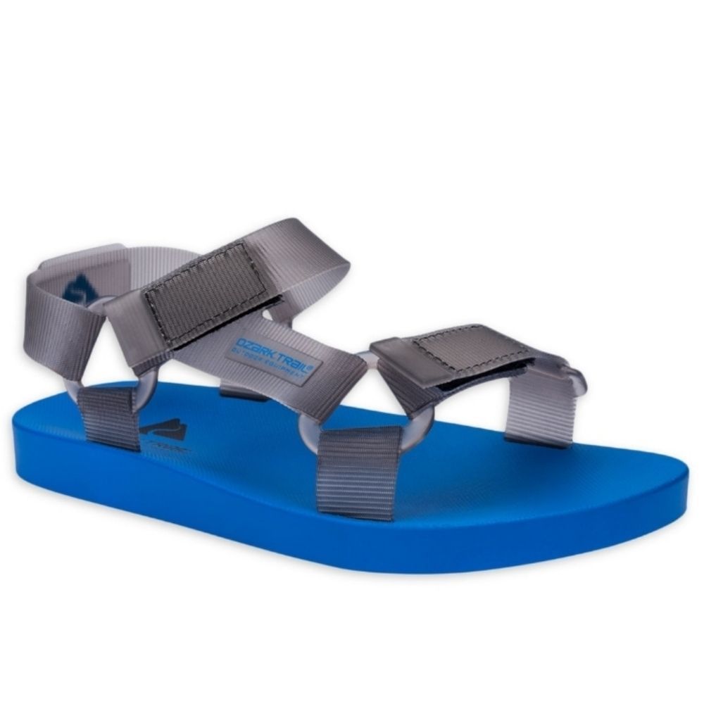 #418 New Blue Gray Mens Ozarks Trail Comfort Jelly Strap Shoes Sandals Size 11 - Picture 7 of 9